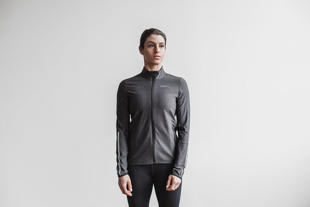 NOBULL Women's 4-Way Stretch Woven Jackets - Graphite - Ireland (8742PBFLR)